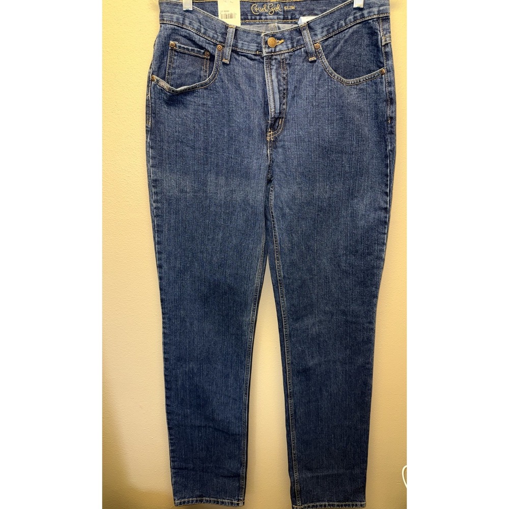 Cruel Girl Riding Jeans Low Rise Slim SZ 11 XXLong Blue 100% Cotton Cowgirl NWT